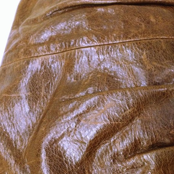 Vintage 90s Mexican Leather Handbag Heavy Duty Hobo Shoulder 9x11 Brown Patina - Picture 7 of 11